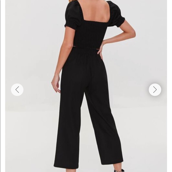 Forever21 Smocked Crop Top and Gaucho Pants Set-NWT! - Picture 3 of 5